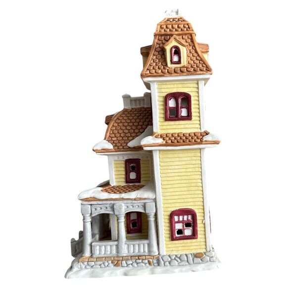 Bert the Policemans House: Lighted Porcelain Christmas Village Building - Picture 3 of 11